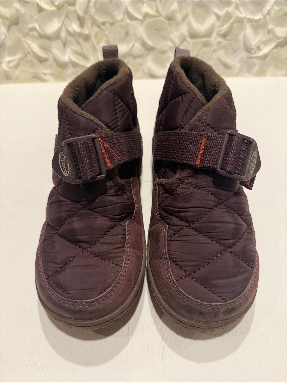 Chaco Kids Quilted Dark Brown Slip-On Boots with Strap